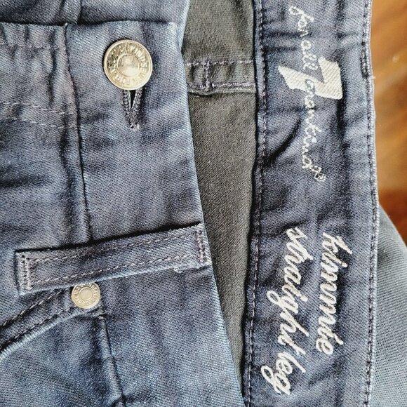 7 for all mankind Womens kimmie straight leg Jean Size 29 dark Wash stretchy - Picture 2 of 8